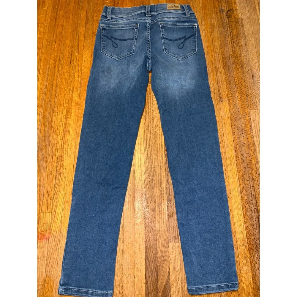 Jordache Girl 12‎ Blue Denim Medium Wash Stretch Adjustable Skinny Jeans
